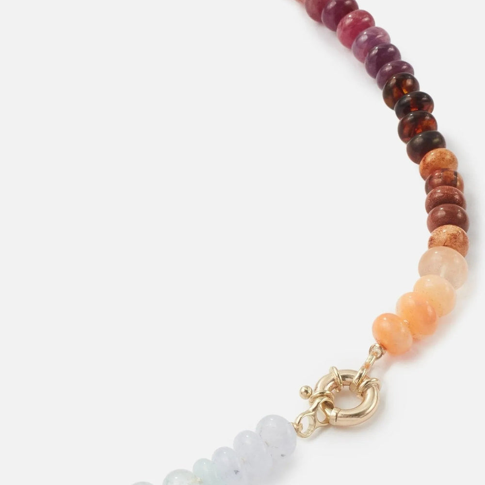 Ocean Sunset Gemstone Necklace by Encirkled Jewelry - At Present Jewelry