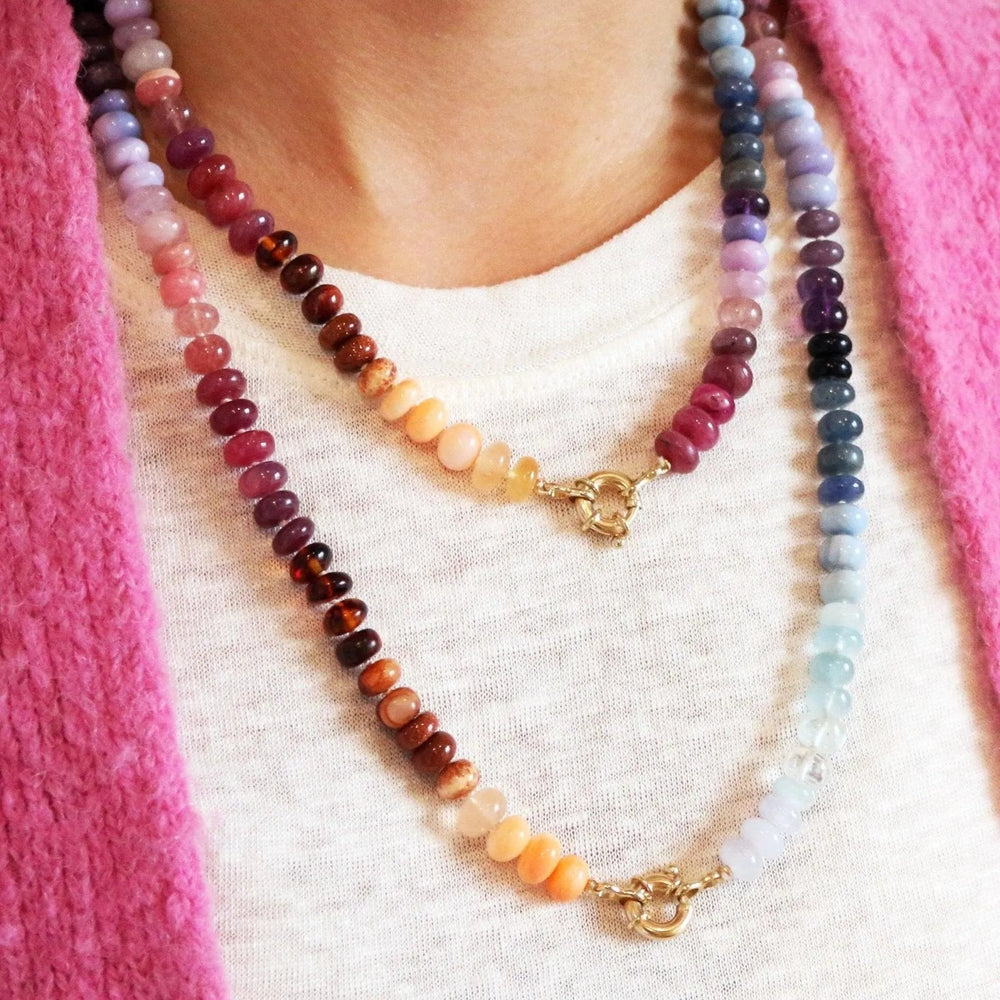 Ocean Sunset Gemstone Necklace by Encirkled Jewelry - At Present Jewelry