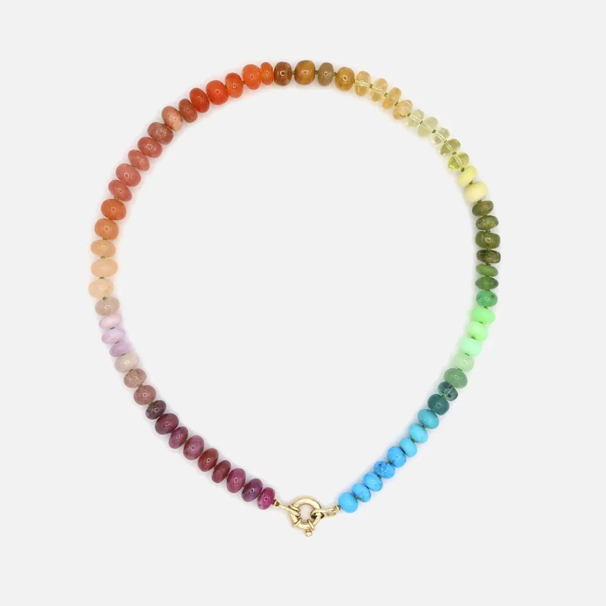 Tropical Luminous Rainbow Gemstone Necklace by Encirkled Jewelry - At Present Jewelry