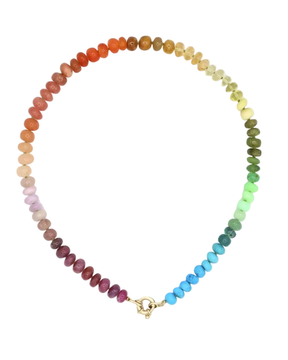 Tropical Luminous Rainbow Gemstone Necklace by Encirkled Jewelry - At Present Jewelry