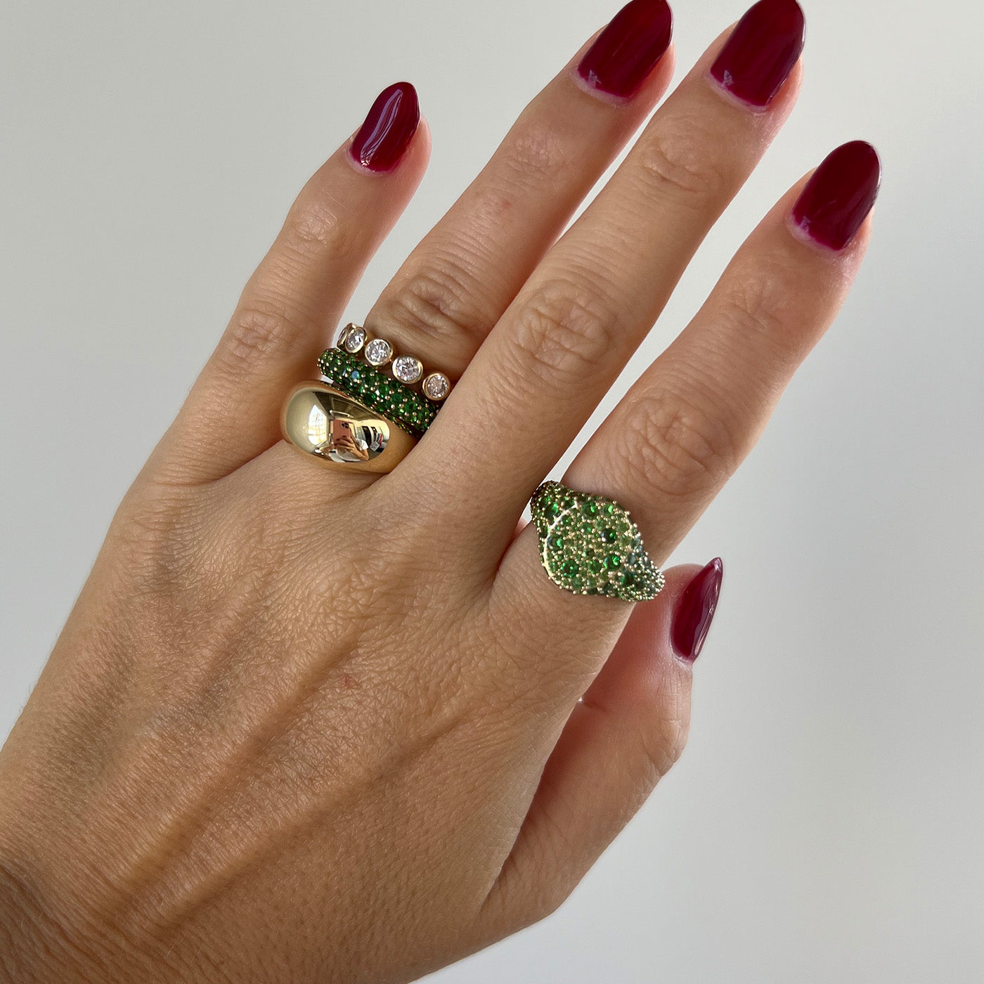 Encrusted Signet Ring by Eriness - At Present Jewelry