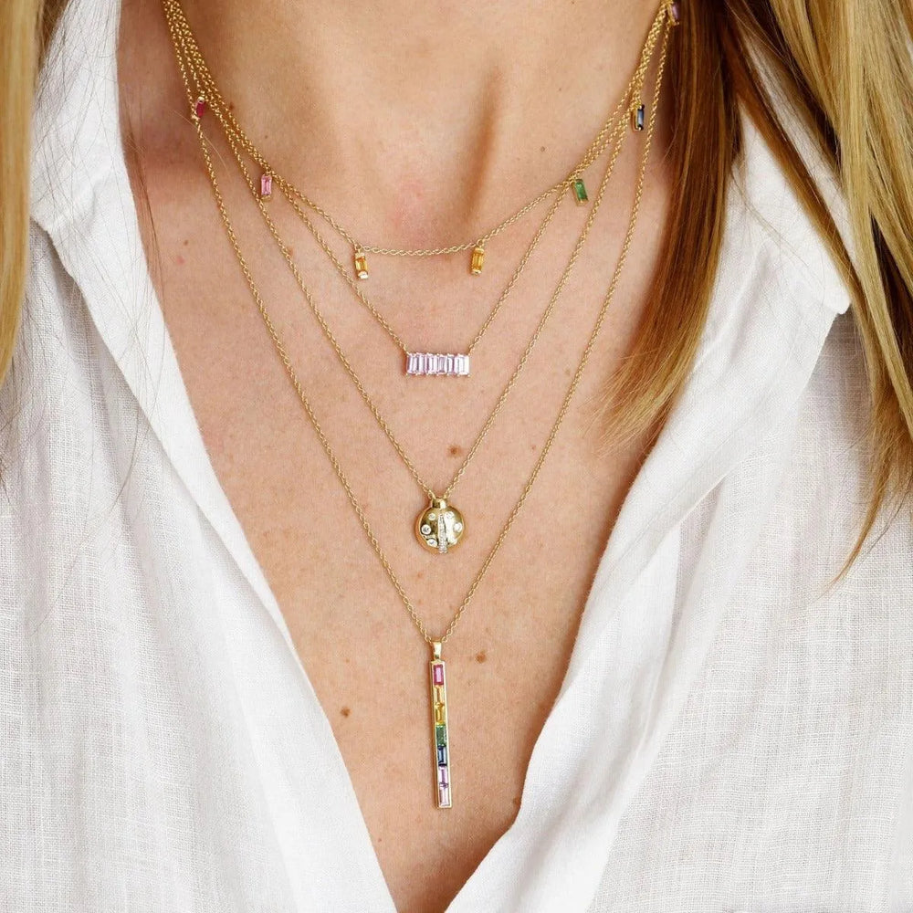 Diamond Baby Ladybug Necklace by Eriness - At Present Jewelry