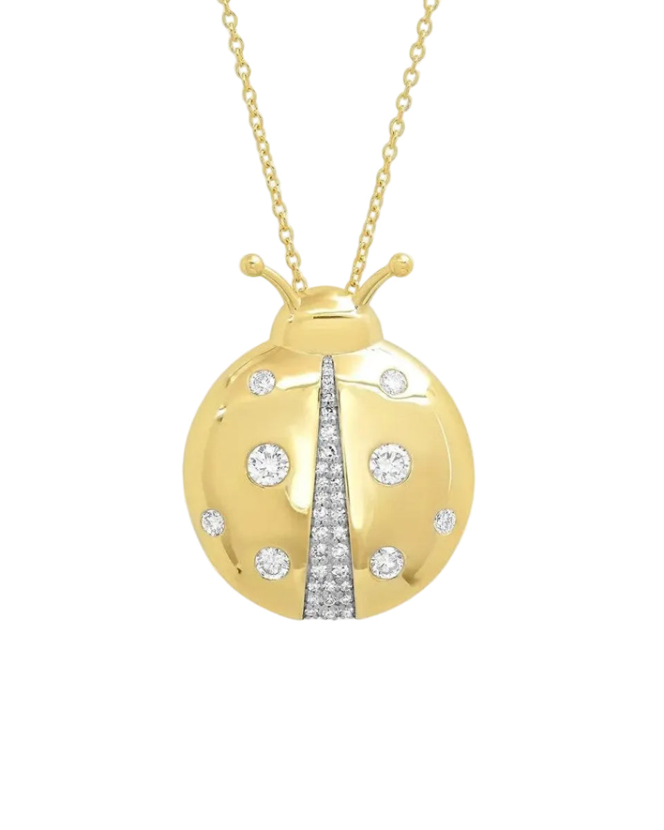 Diamond Mama Ladybug Necklace by Eriness - At Present Jewelry