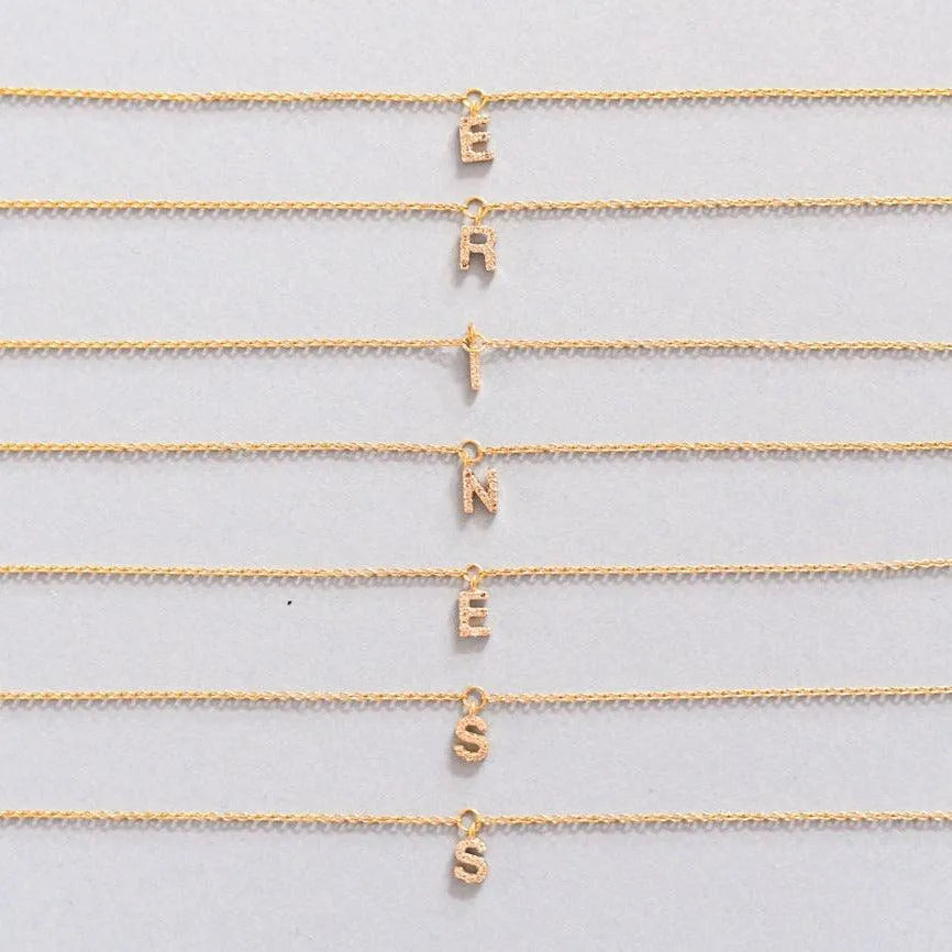 Diamond Mini Initial Necklace by Eriness - At Present Jewelry
