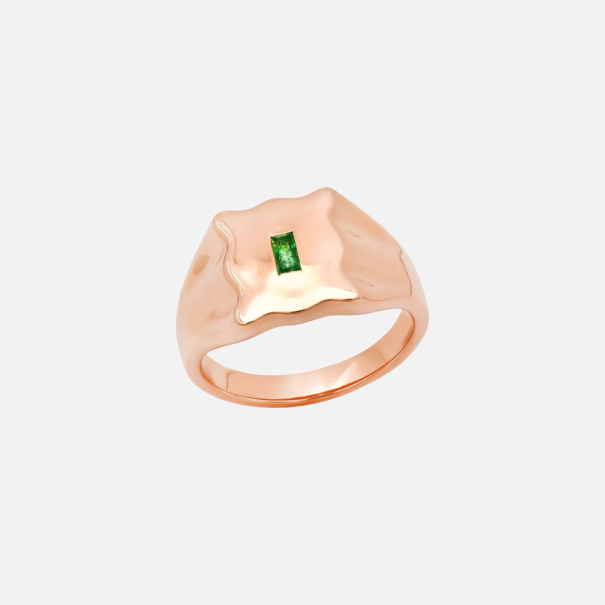 Baguette Form Signet Ring by Eriness - At Present Jewelry