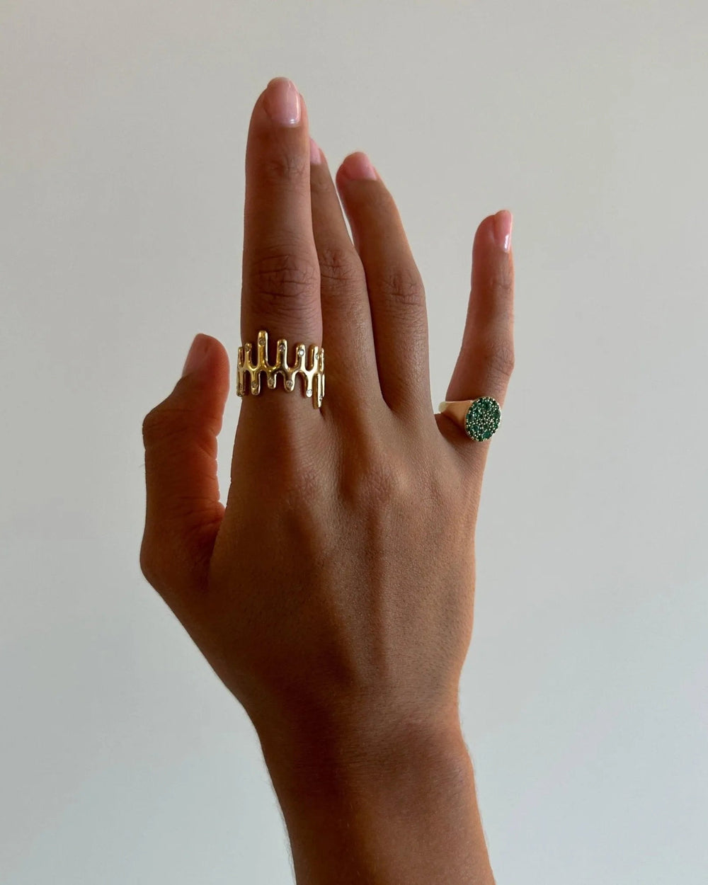 Emerald Signet Pinky Ring by Eriness - At Present Jewelry