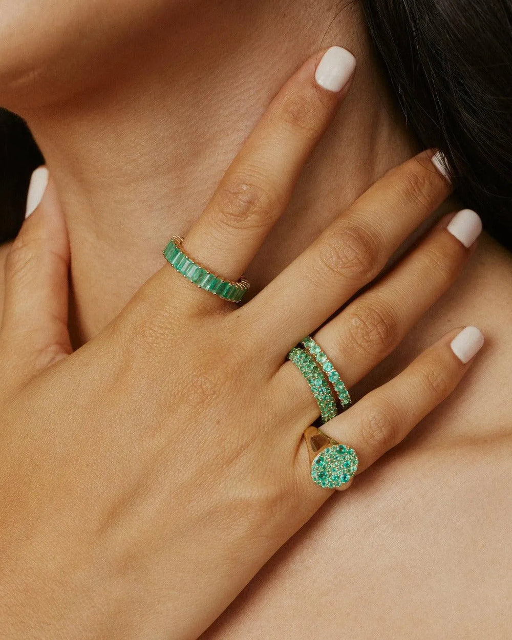 Emerald Signet Pinky Ring by Eriness - At Present Jewelry