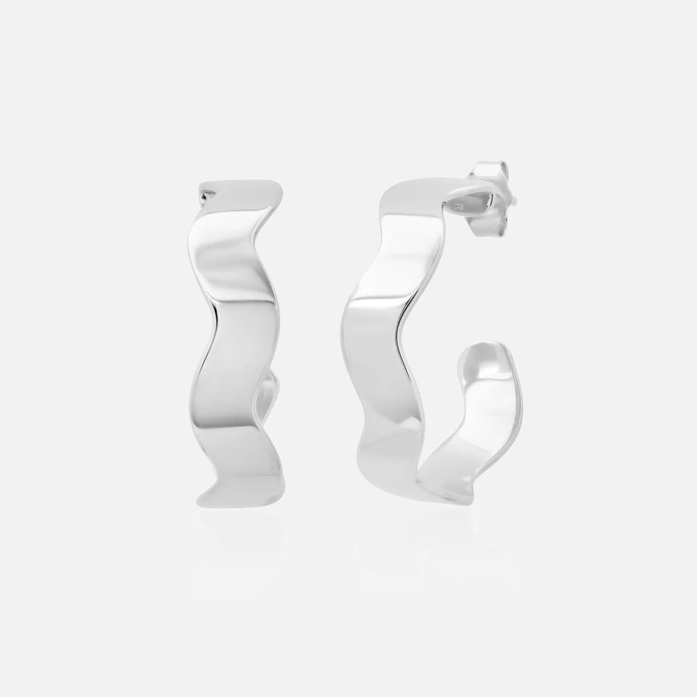 Gold Form Hoops by Eriness - At Present Jewelry