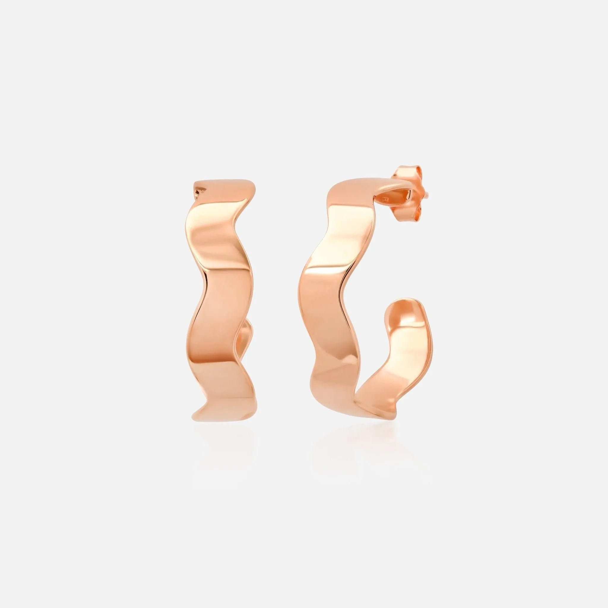 Gold Form Hoops by Eriness - At Present Jewelry