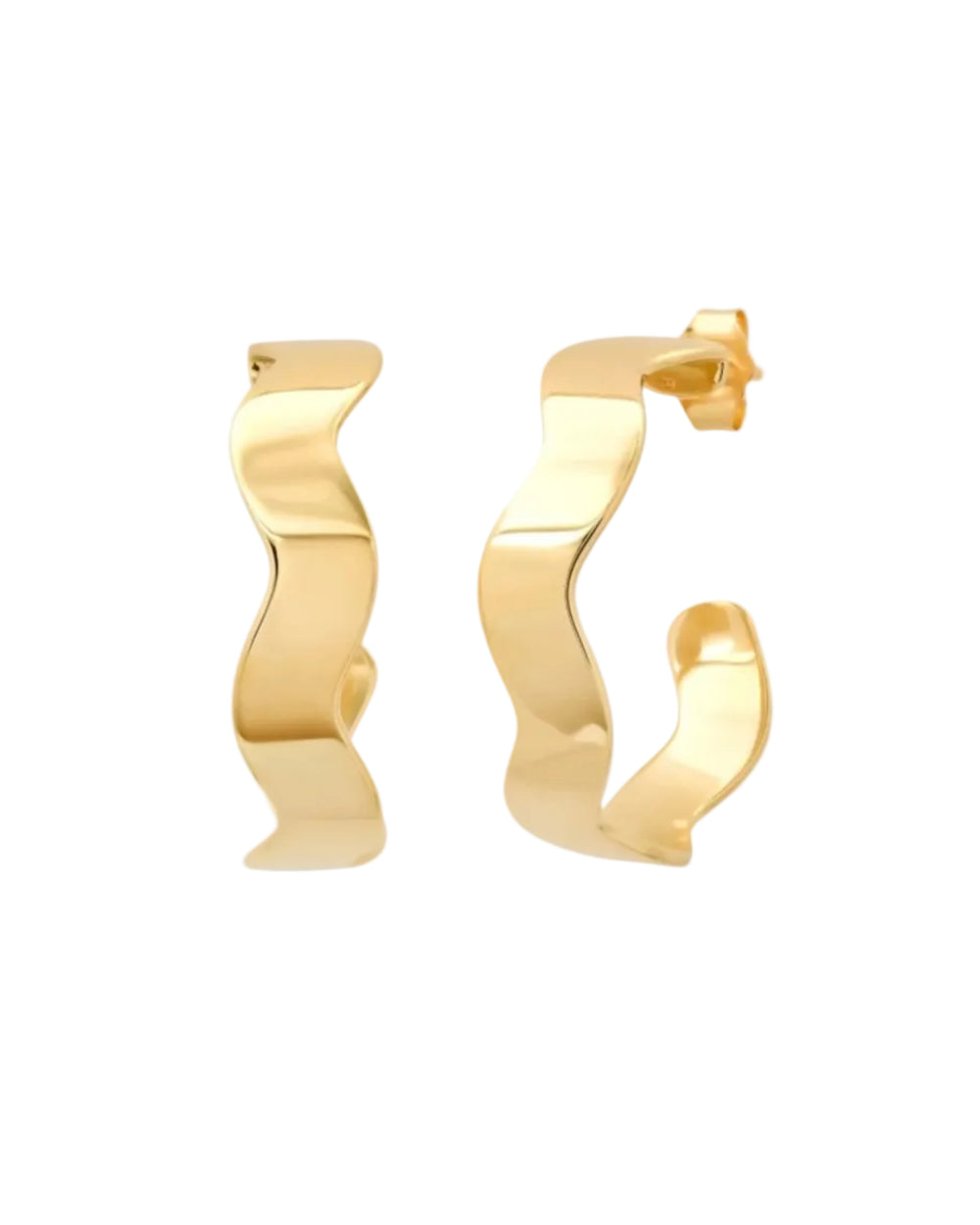 Gold Form Hoops by Eriness - At Present Jewelry