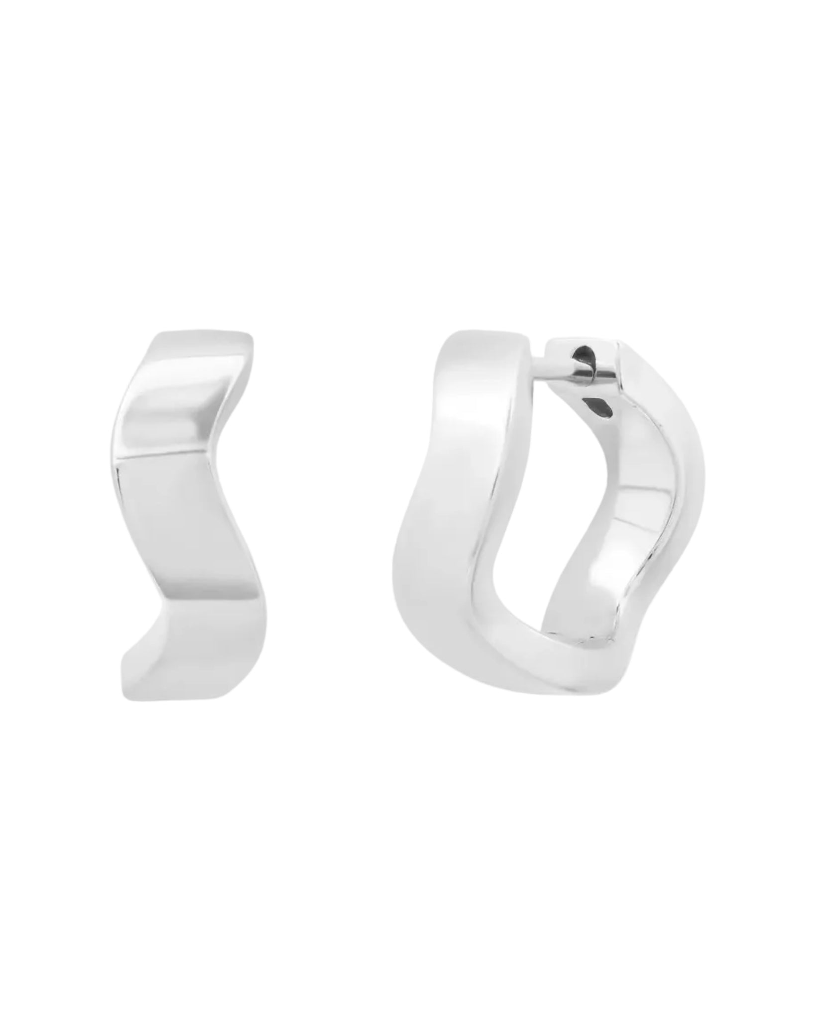 Gold Form Huggies by Eriness - At Present Jewelry