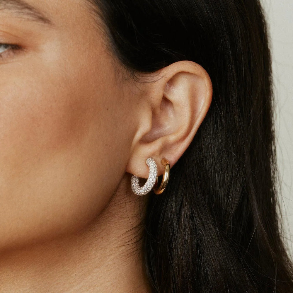 Mini Diamond Party Hoops by Eriness - At Present Jewelry