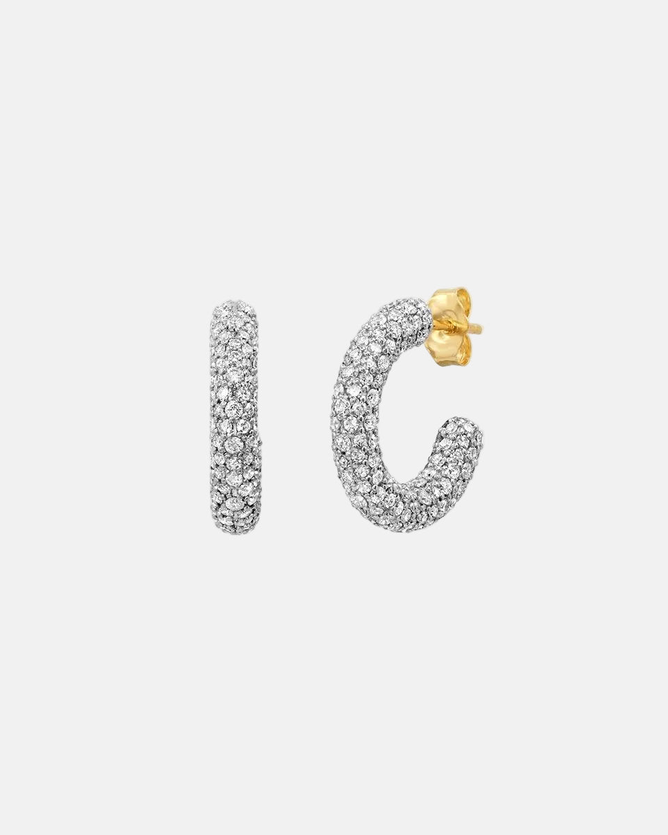 Mini Diamond Party Hoops by Eriness - At Present Jewelry