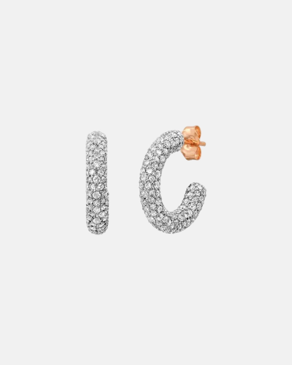 Mini Diamond Party Hoops by Eriness - At Present Jewelry