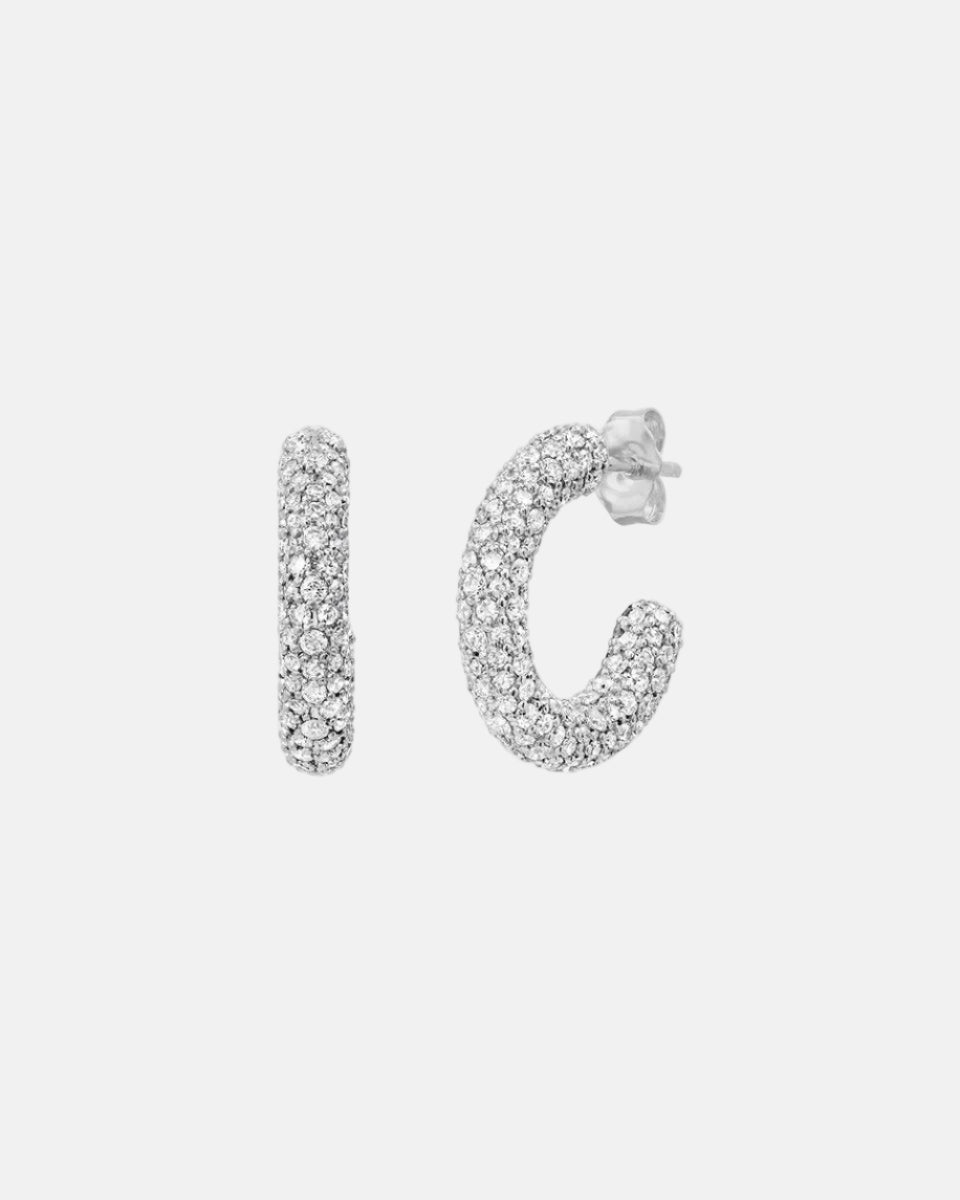 Mini Diamond Party Hoops by Eriness - At Present Jewelry