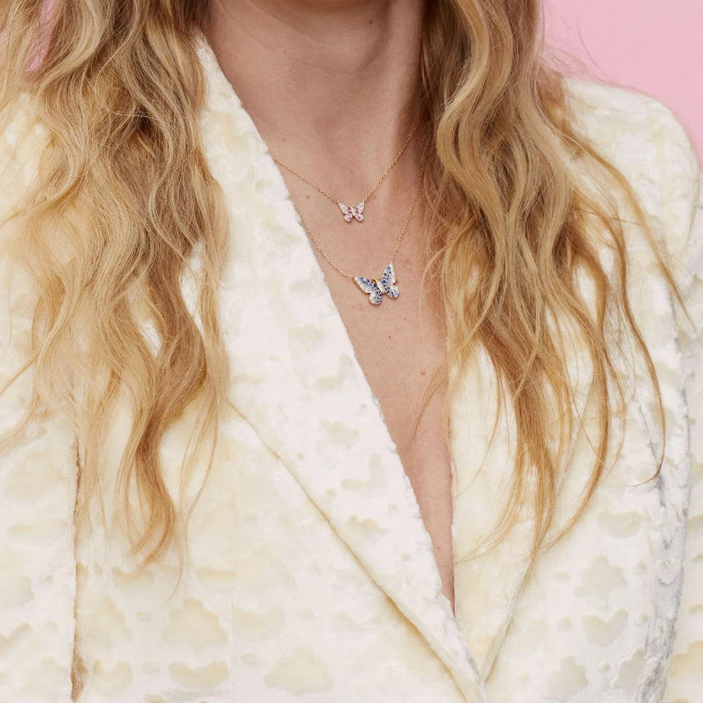 Mini Ombré Butterfly Necklace by Eriness - At Present Jewelry
