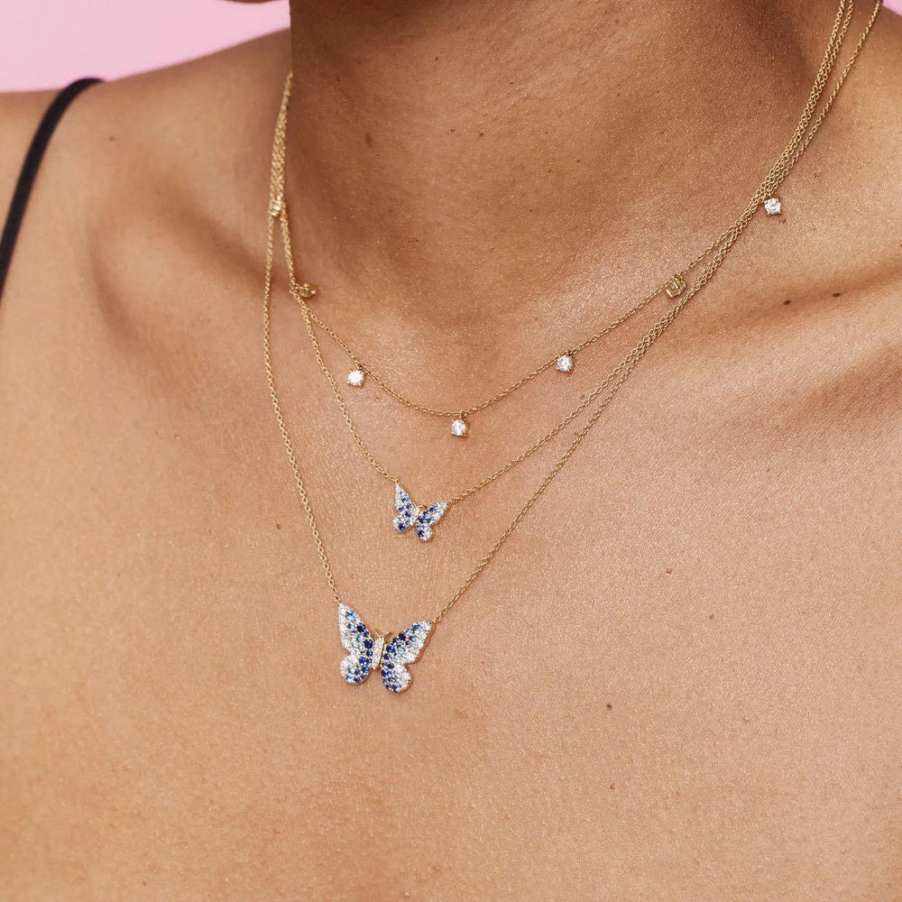 Mini Ombré Butterfly Necklace by Eriness - At Present Jewelry