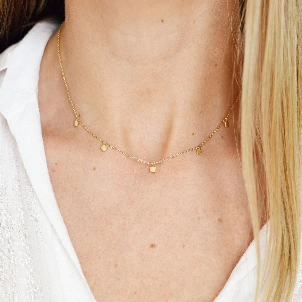Mini Square Necklace by Eriness - At Present Jewelry