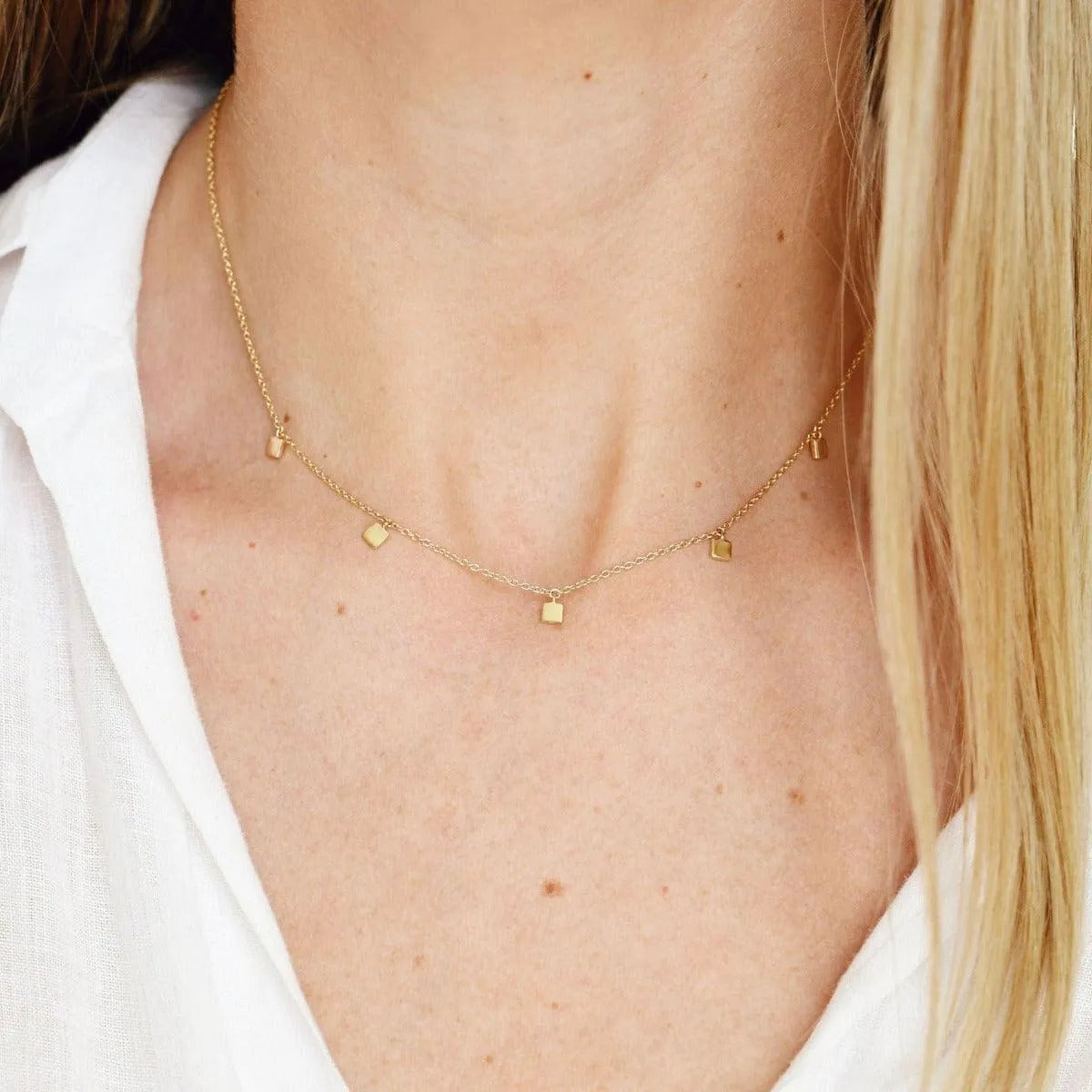 Mini Square Necklace by Eriness - At Present Jewelry
