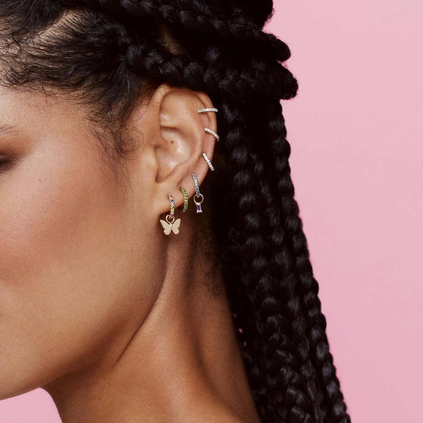 Standard Gemstone Huggies by Eriness - At Present Jewelry