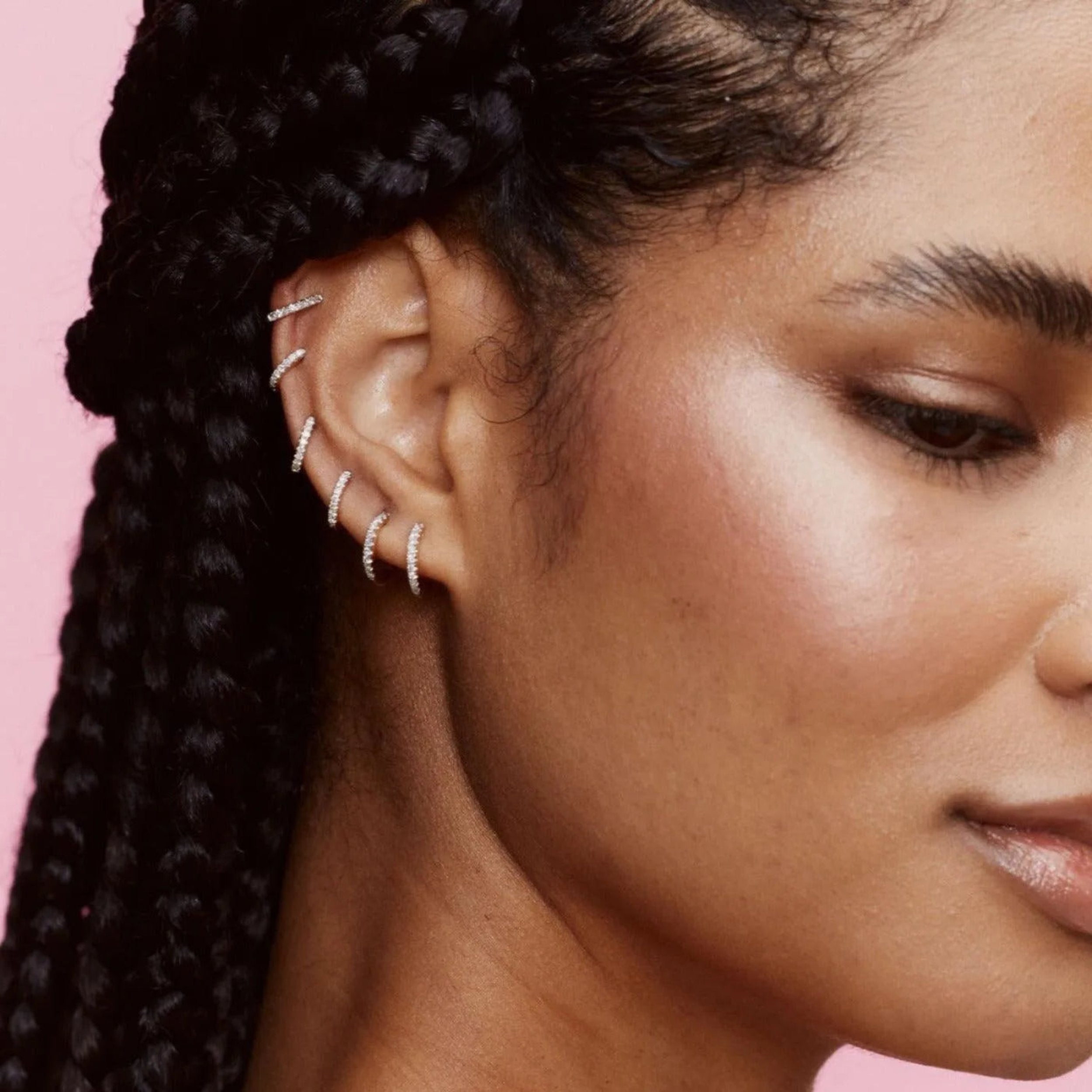 Standard Diamond Huggies by Eriness - At Present Jewelry