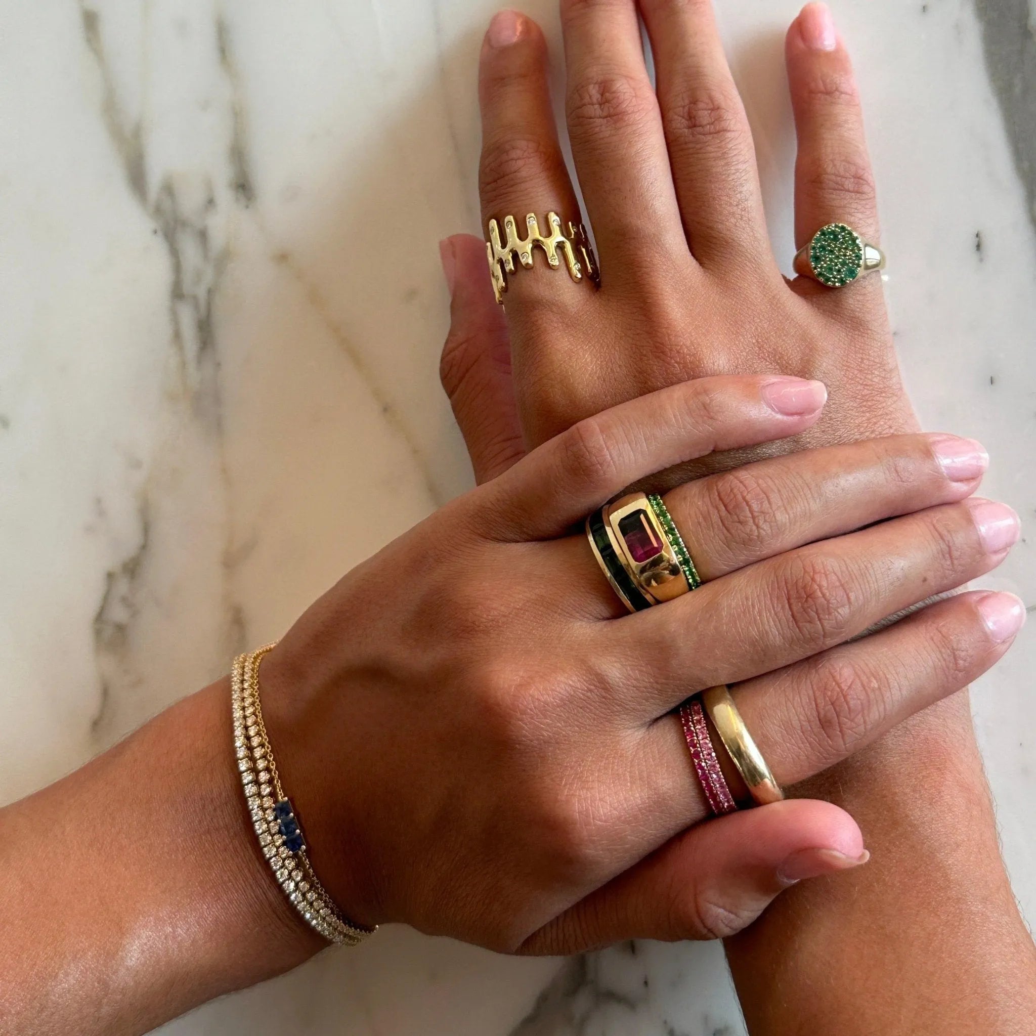 Standard Sapphire Eternity Band by Eriness - At Present Jewelry