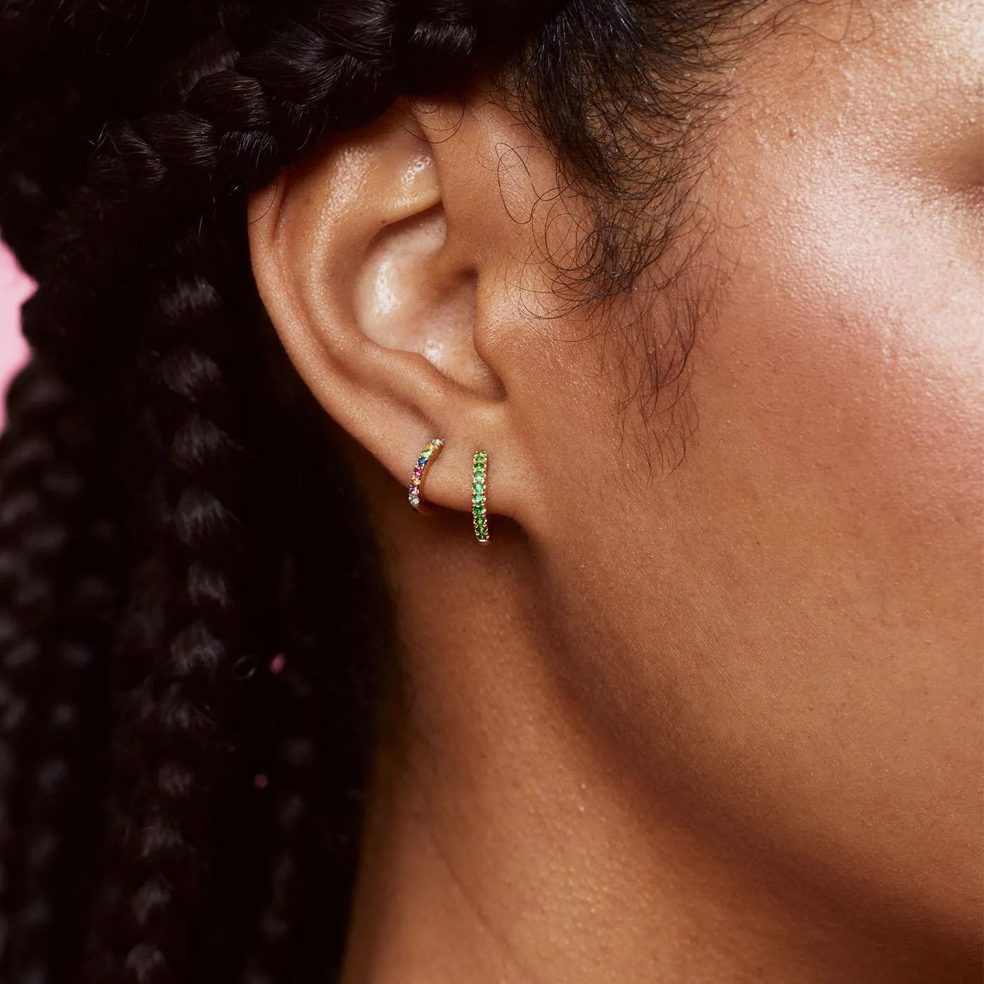 Standard Gemstone Huggies by Eriness - At Present Jewelry