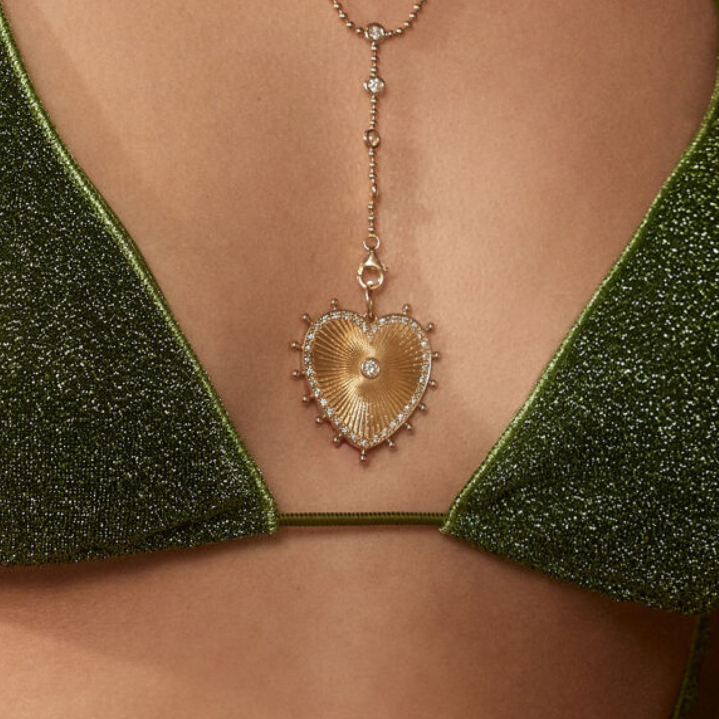 Cassandane Diamond Heart Pendant, Large