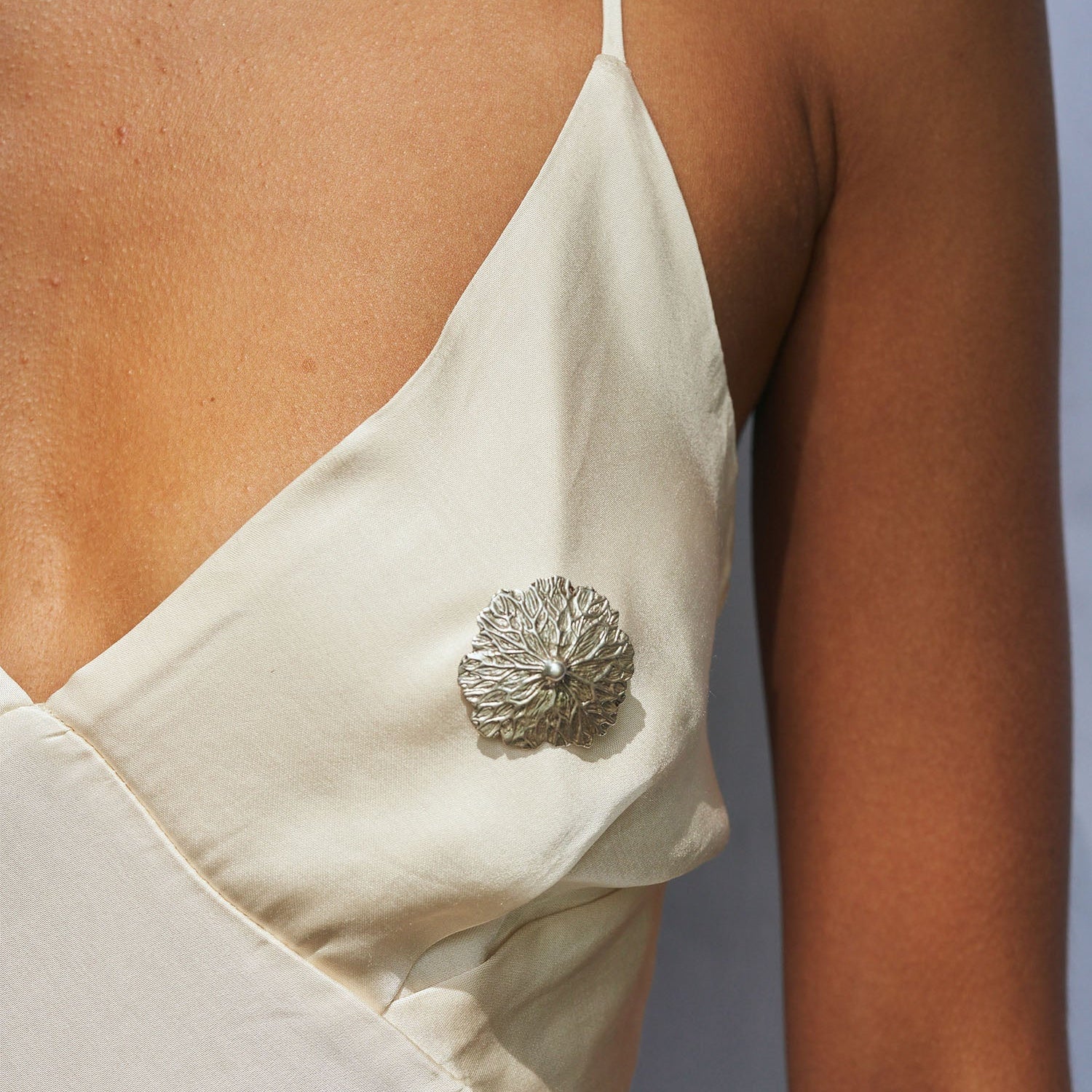 LP Brooch I, Silver by Carina Hardy - At Present Jewelry