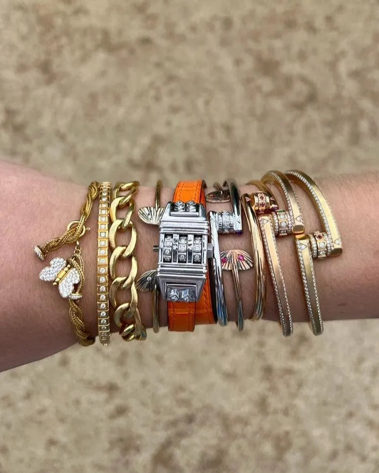 Sterling Silver Leather Code by James Banks Design - At Present Jewelry