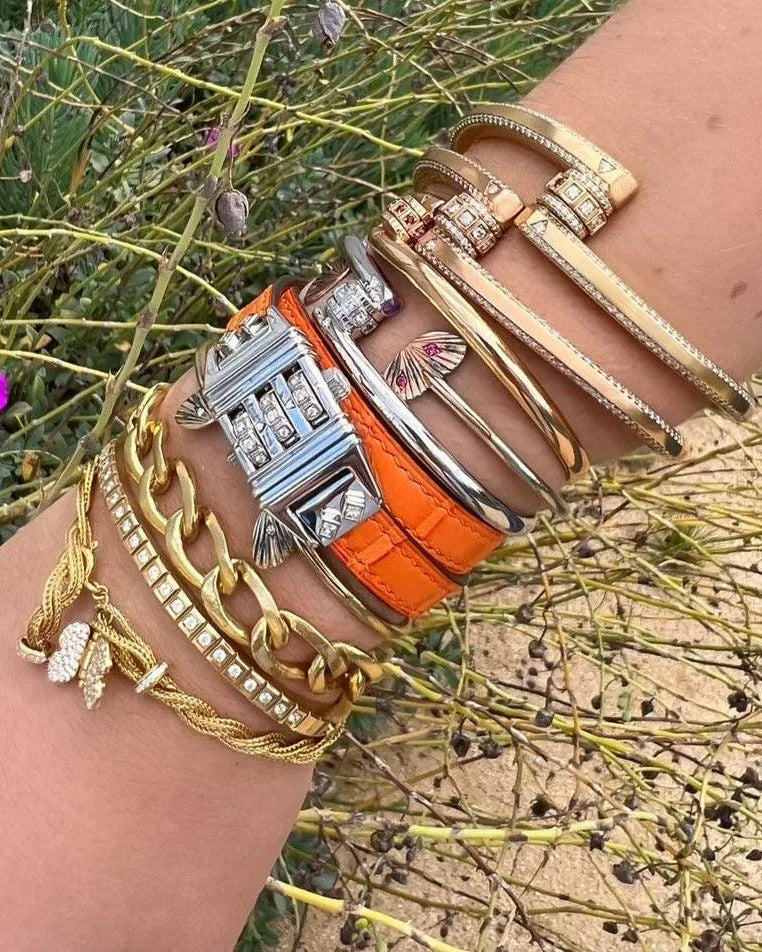 Sterling Silver Leather Code by James Banks Design - At Present Jewelry