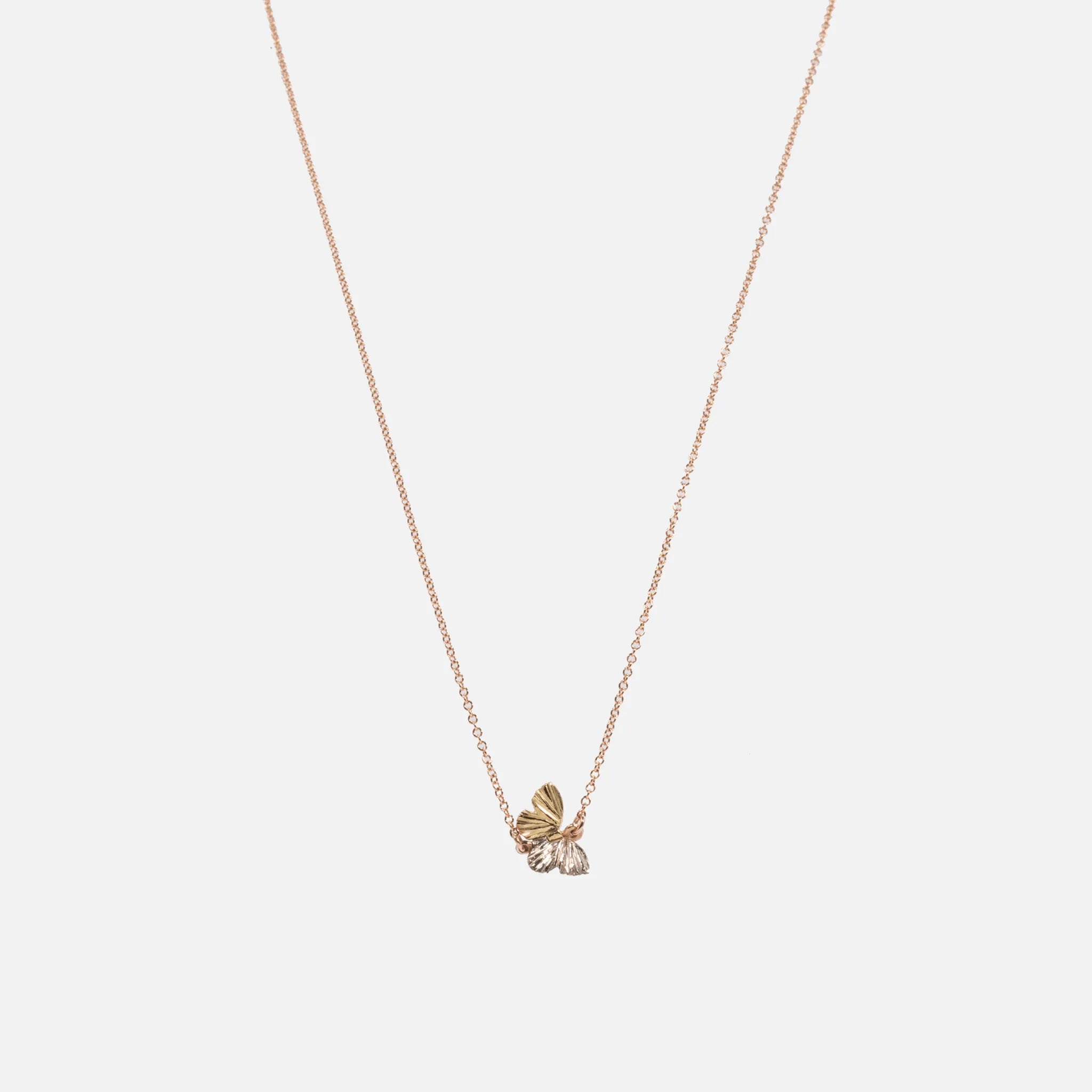 Tricolor Tiny Asterope Migration Butterfly Necklace by James Banks Design - At Present Jewelry