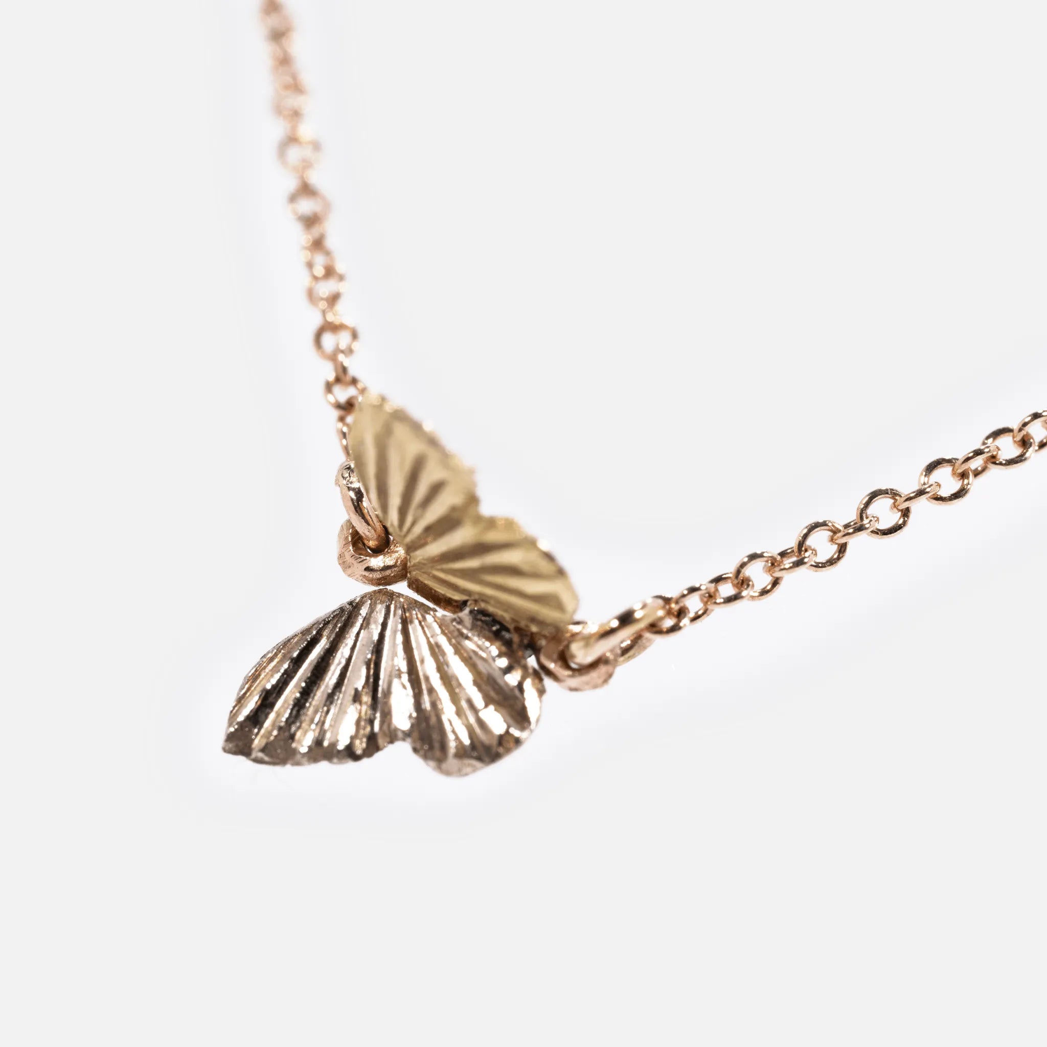 Tricolor Tiny Asterope Migration Butterfly Necklace by James Banks Design - At Present Jewelry