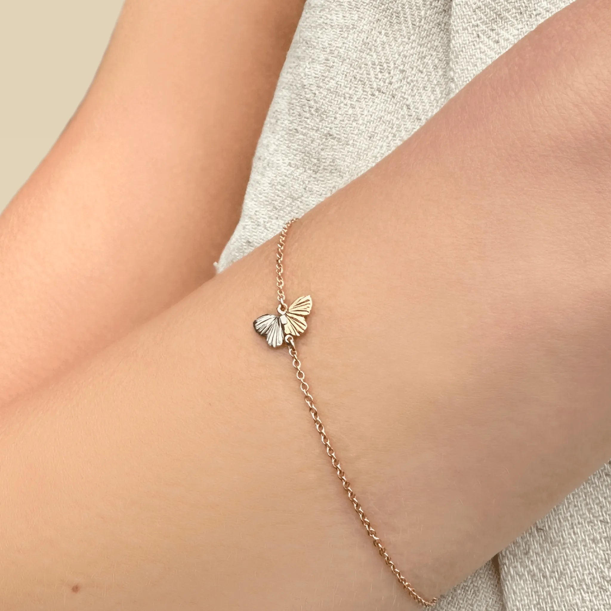 Tricolor Tiny Asterope Migration Chain Bracelet by James Banks Design - At Present Jewelry