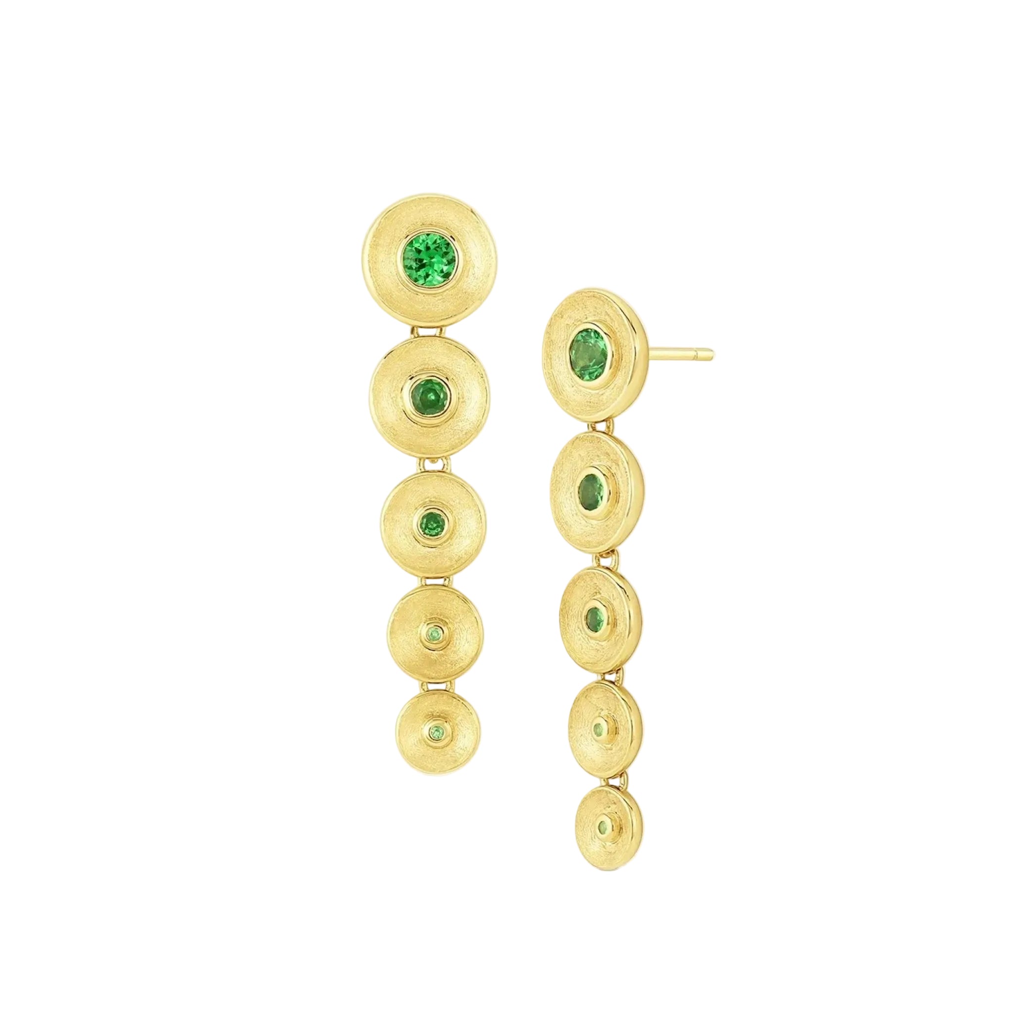 Long Drop Bezel Earrings by Jennifer DeMoro Jewelry - At Present Jewelry