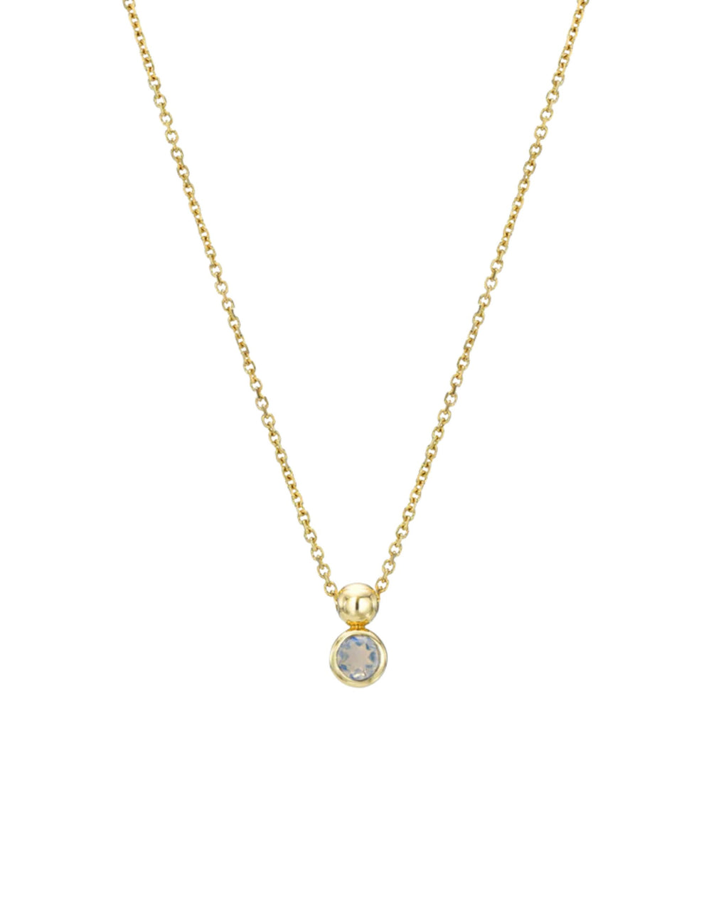 Solo Necklace, Birthstone by White/Space - At Present Jewelry
