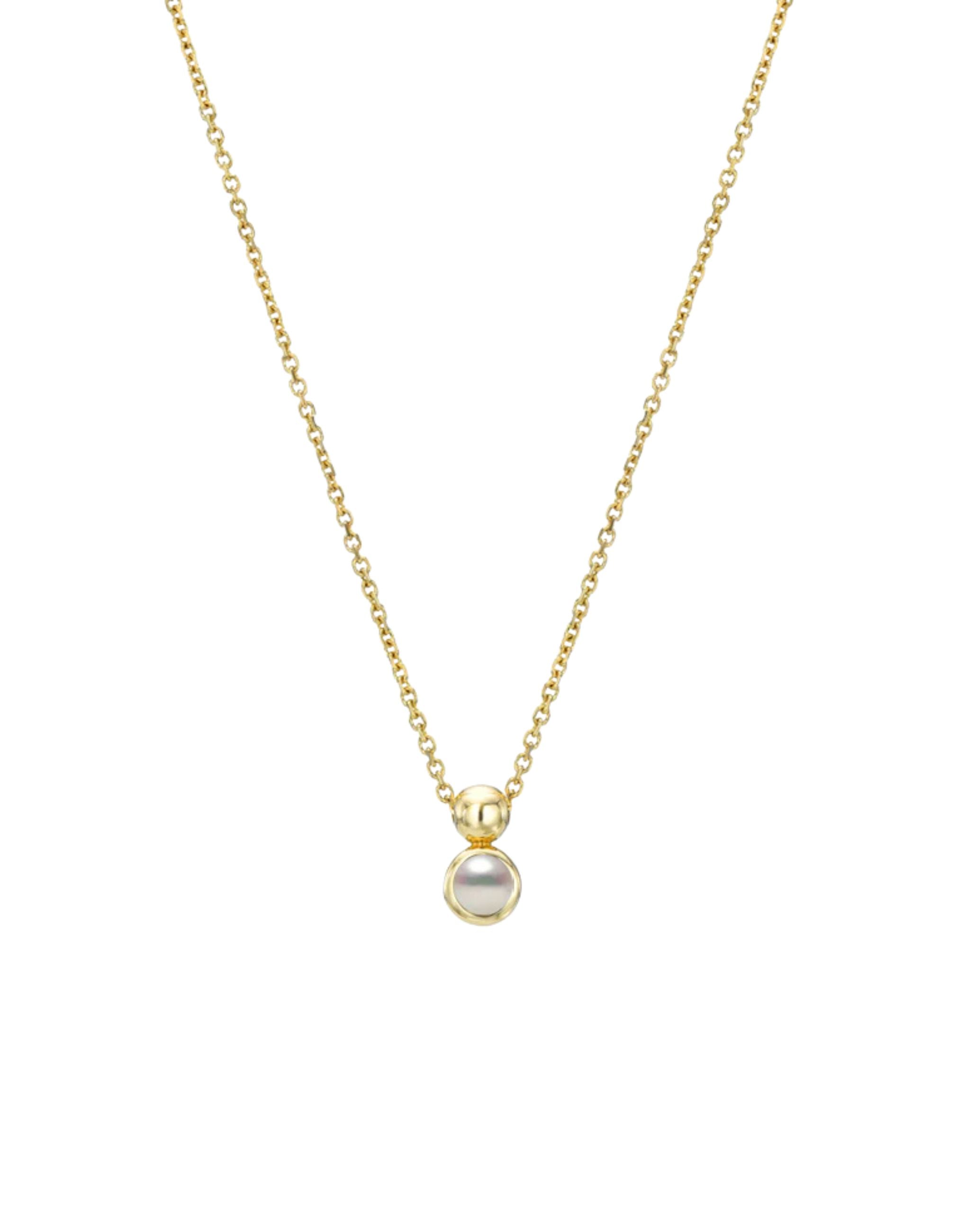 Solo Necklace, Birthstone by White/Space - At Present Jewelry