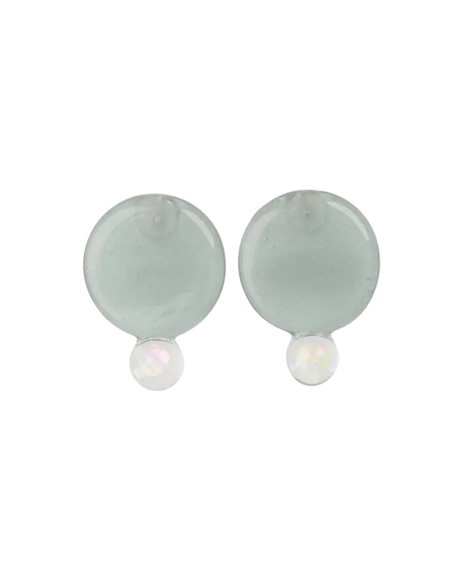 Gilson Opal Flat Sphere Earrings by KEANE - At Present Jewelry