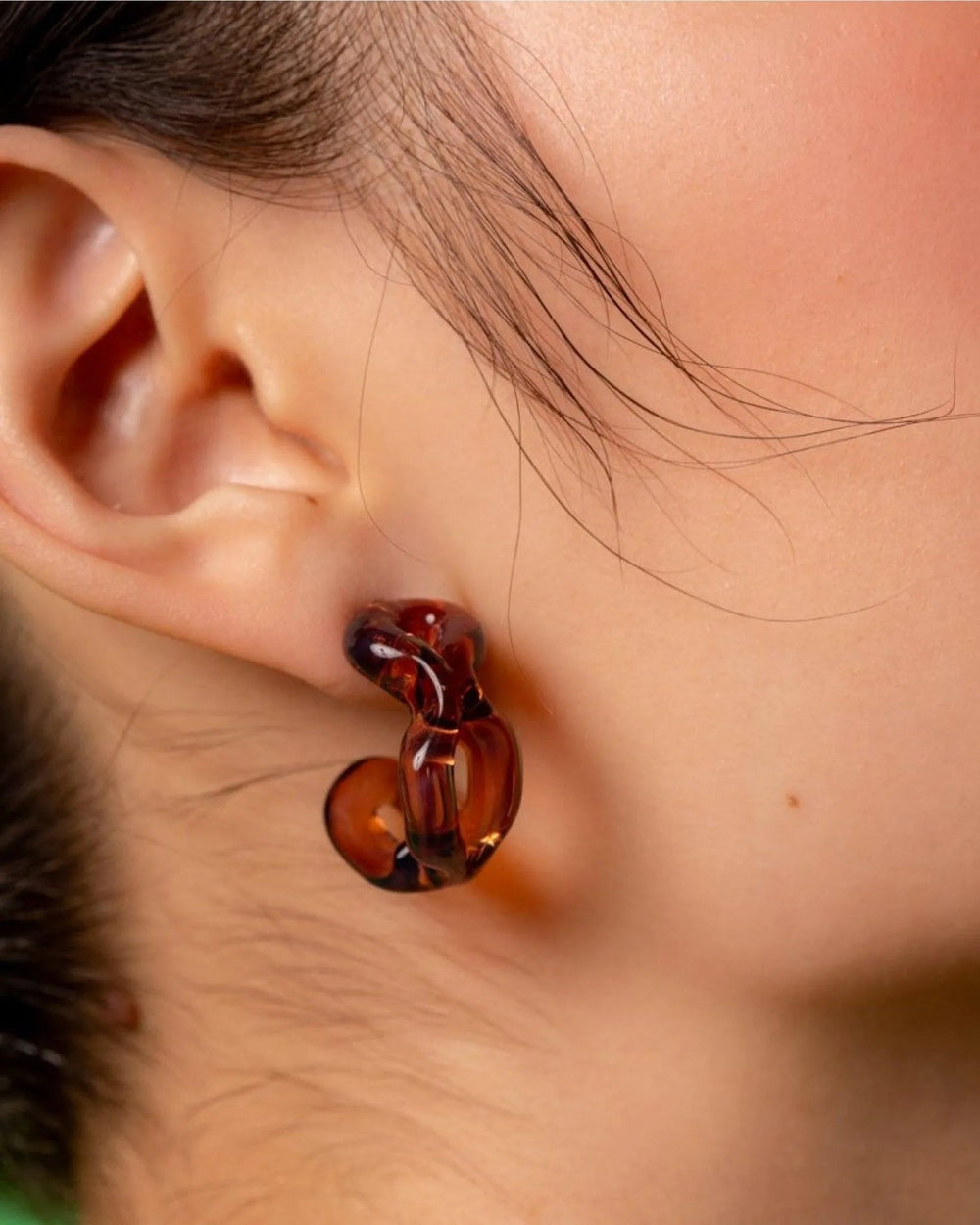Ribbon Hoop Earrings by KEANE - At Present Jewelry