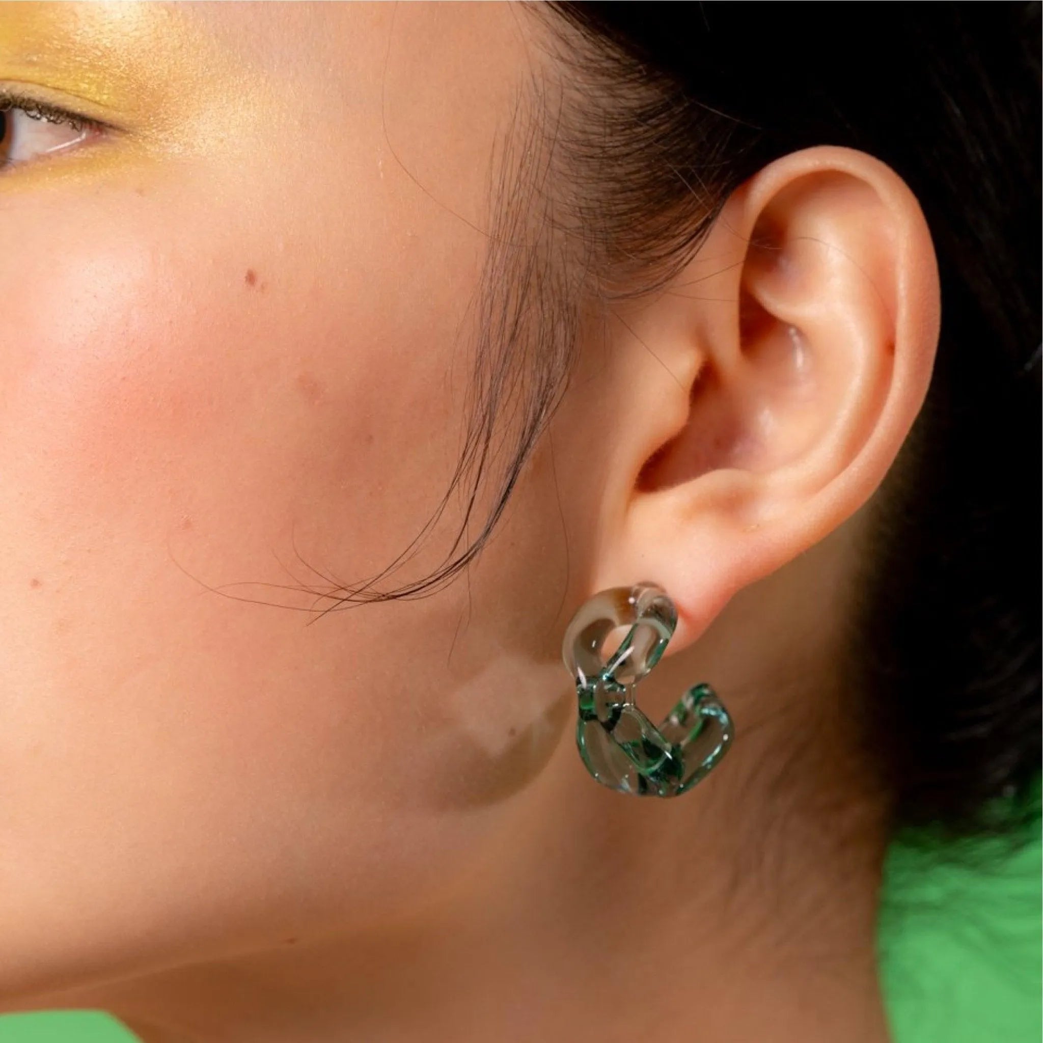 Ribbon Hoop Earrings by KEANE - At Present Jewelry