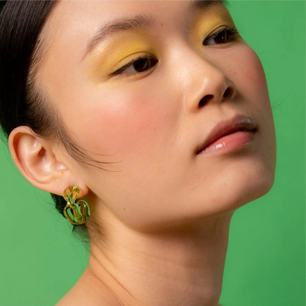 Ribbon Hoop Earrings by KEANE - At Present Jewelry