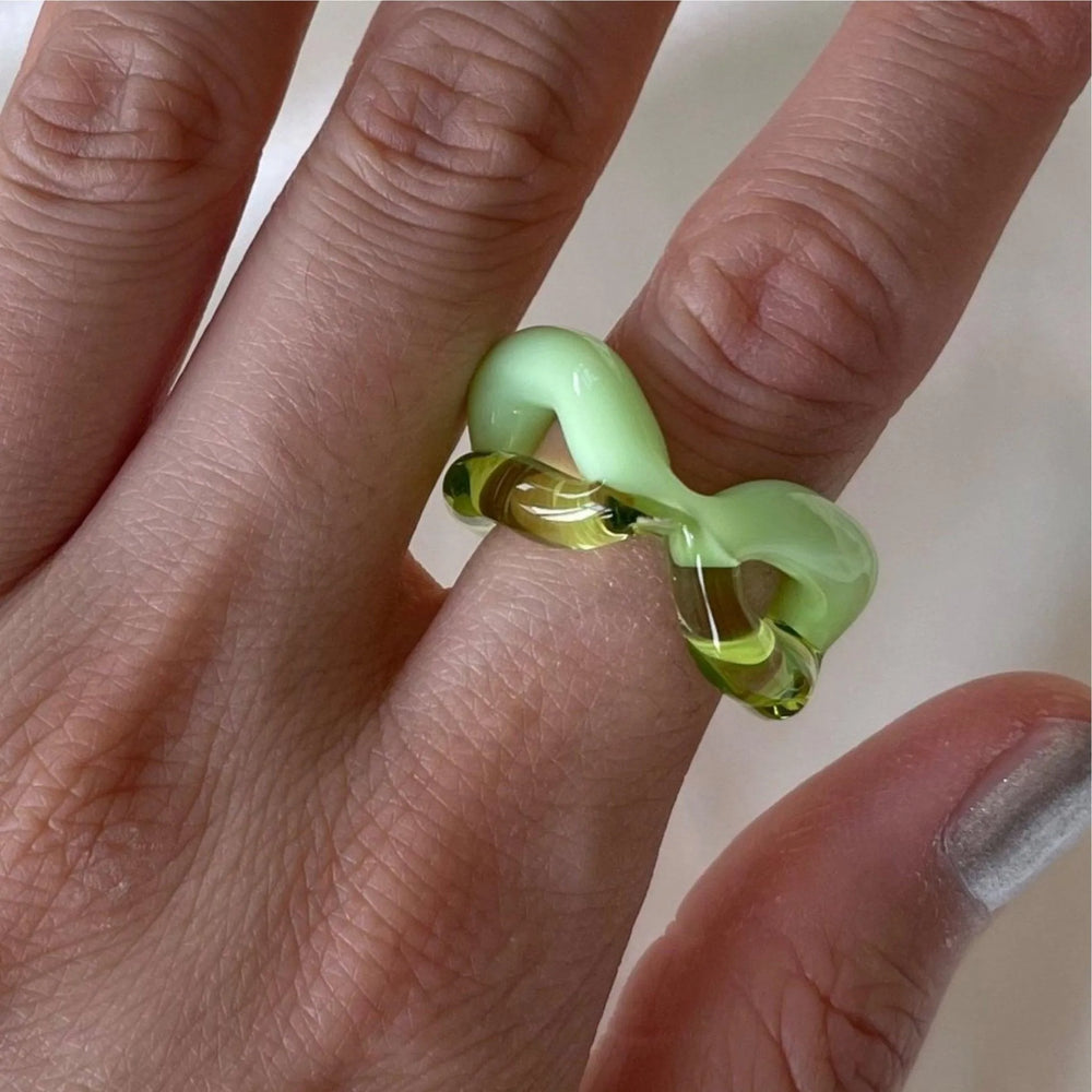 Two Tone Ribbon Ring by KEANE - At Present Jewelry