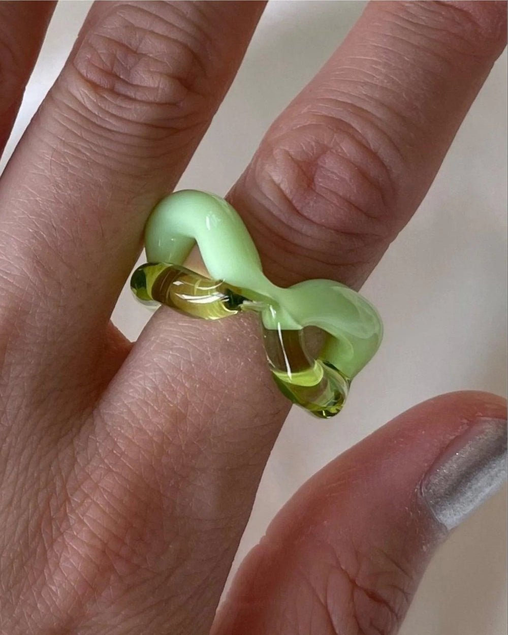 Two Tone Ribbon Ring by KEANE - At Present Jewelry