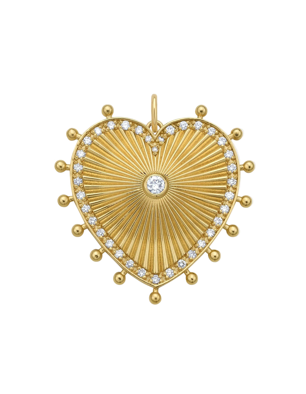 Cassandane Mega Diamond Heart Medallion by Lionheart - At Present Jewelry