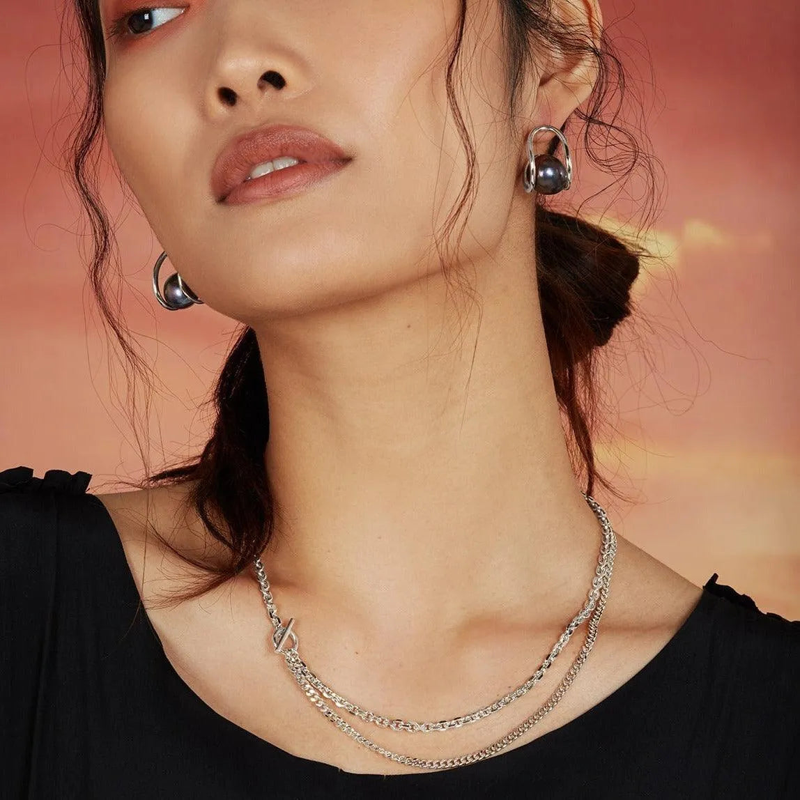 3 Way Necklace in Silver by Lady Grey - At Present Jewelry