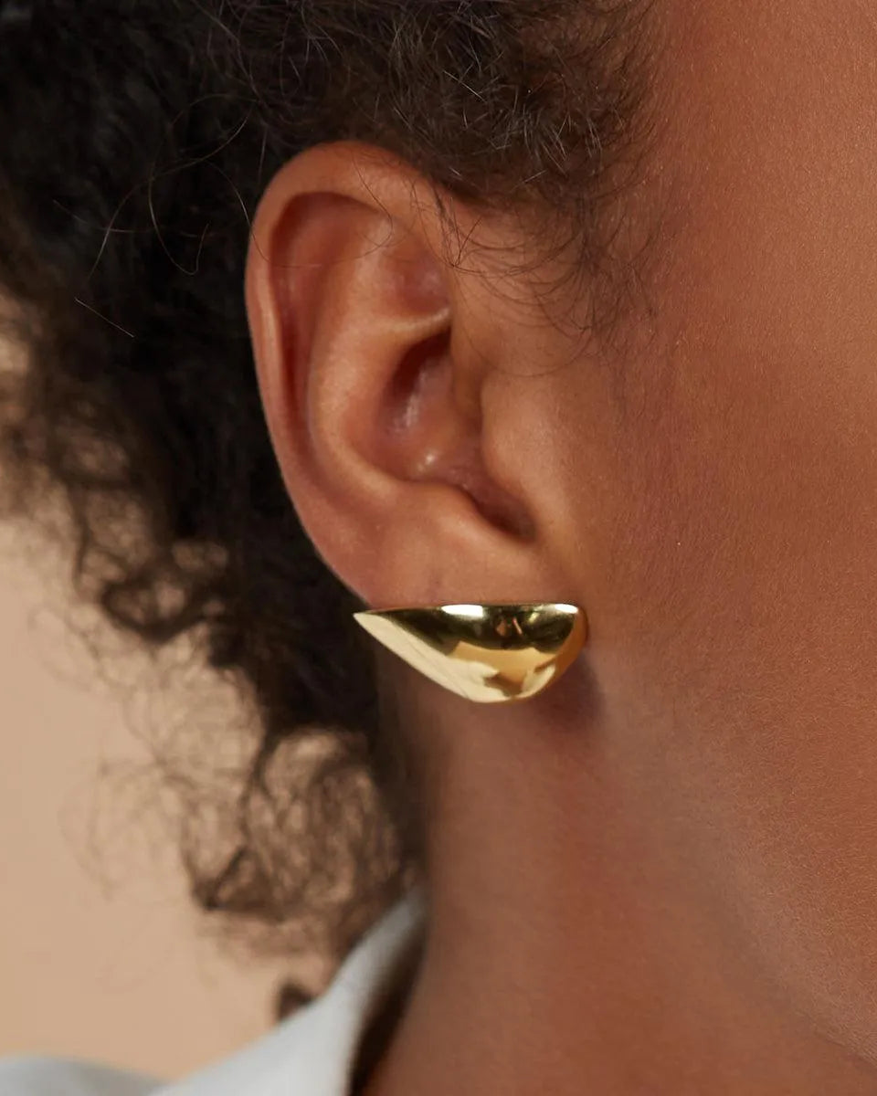 Lobe Earrings in Gold by Lady Grey - At Present Jewelry