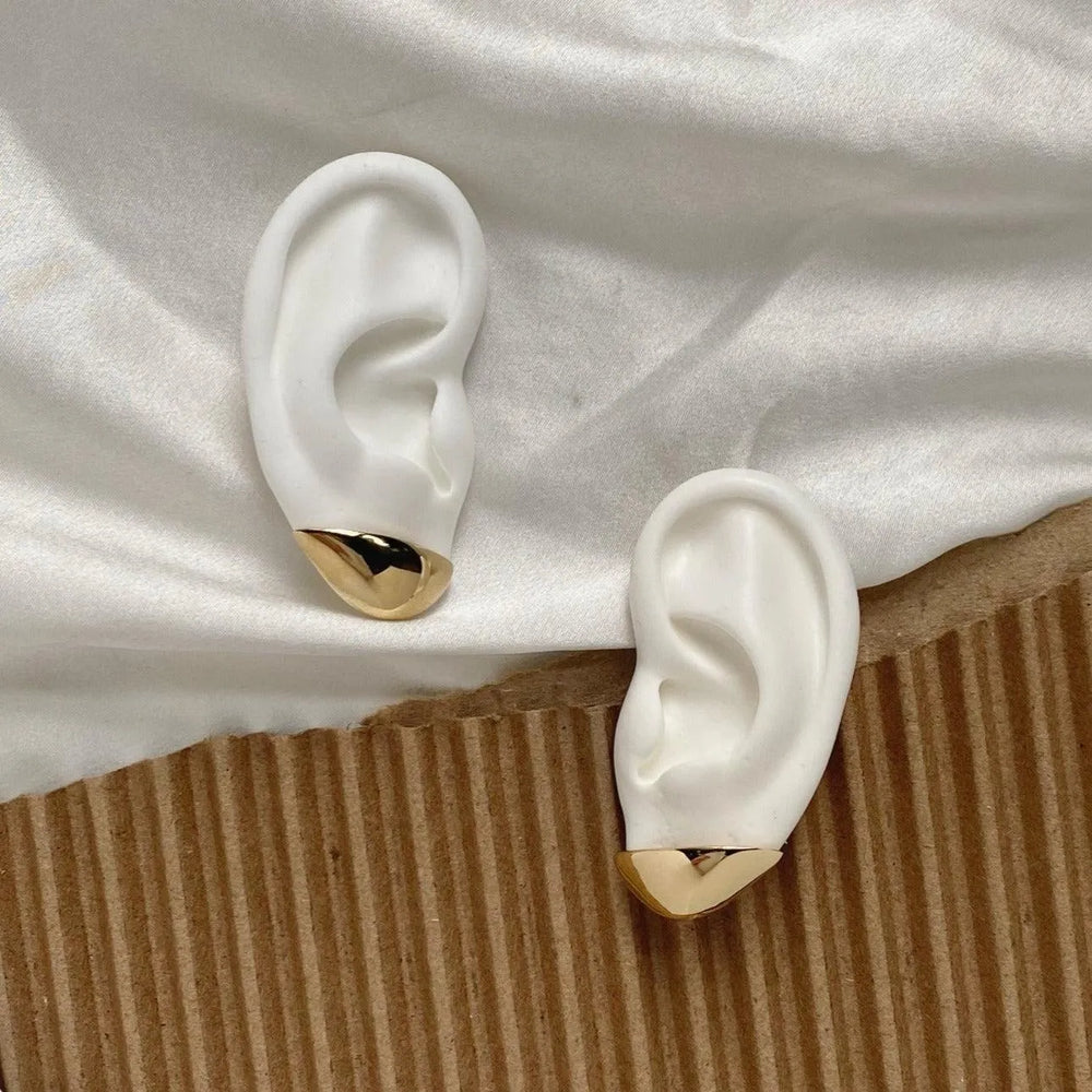 Lobe Earrings in Gold by Lady Grey - At Present Jewelry
