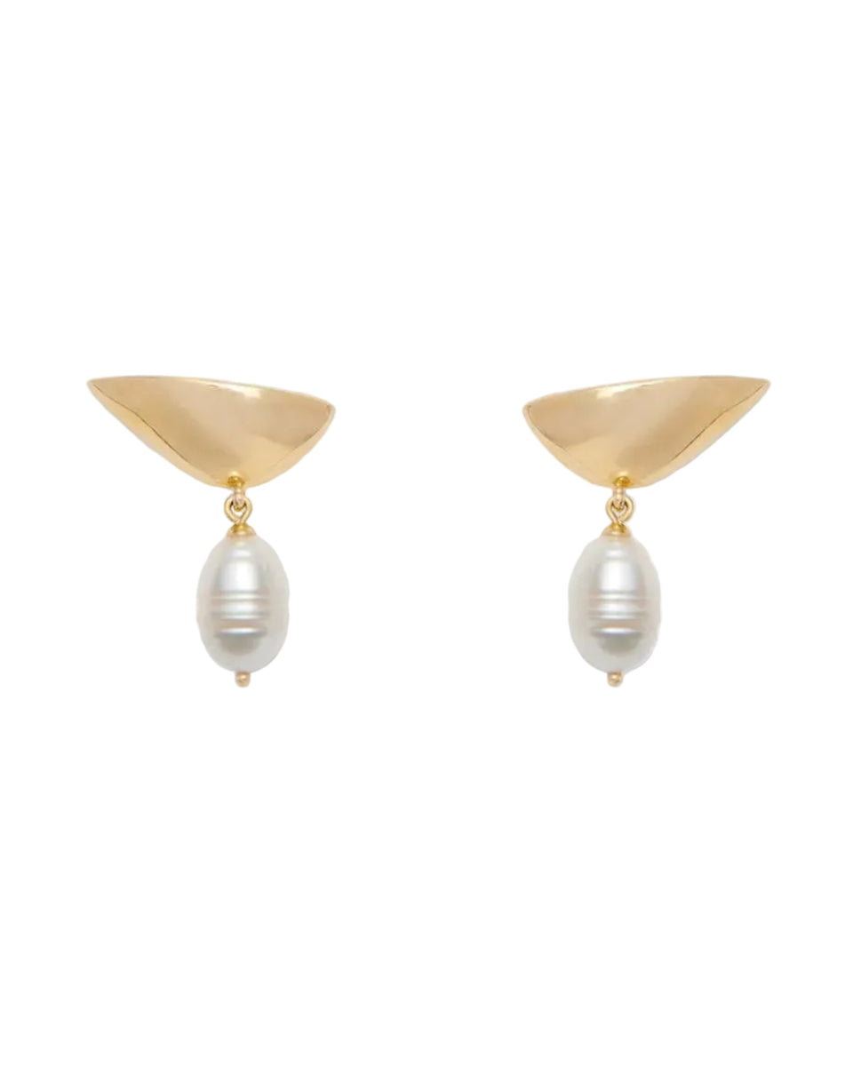 Pearl Lobe Earring in Gold by Lady Grey - At Present Jewelry