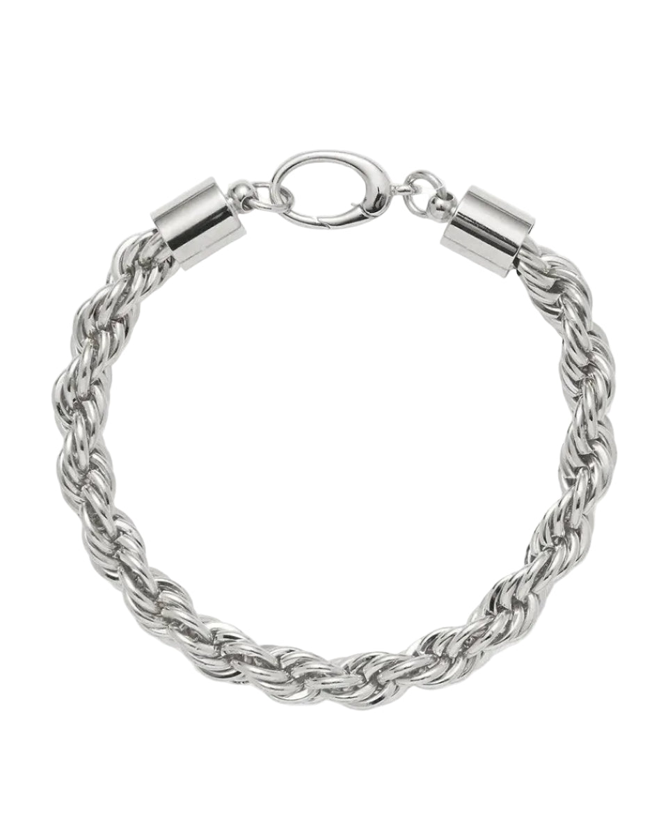 XL Rope Chain Bracelet in Silver by Lady Grey - At Present Jewelry
