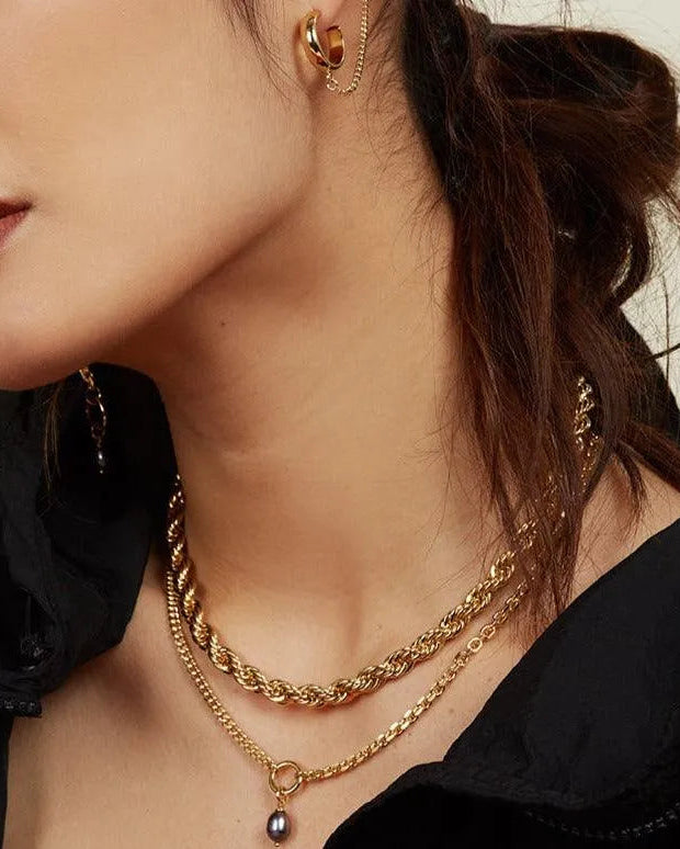 XL Rope Chain Necklace in Gold by Lady Grey - At Present Jewelry